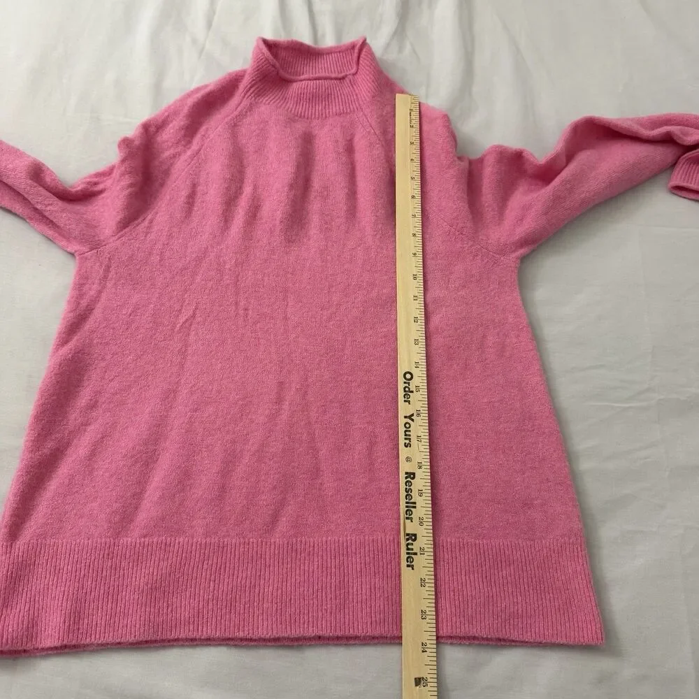 J. Crew Sweater Women Small Pink Supersoft Yarn Wool Alpaca Blend Rollneck BD613